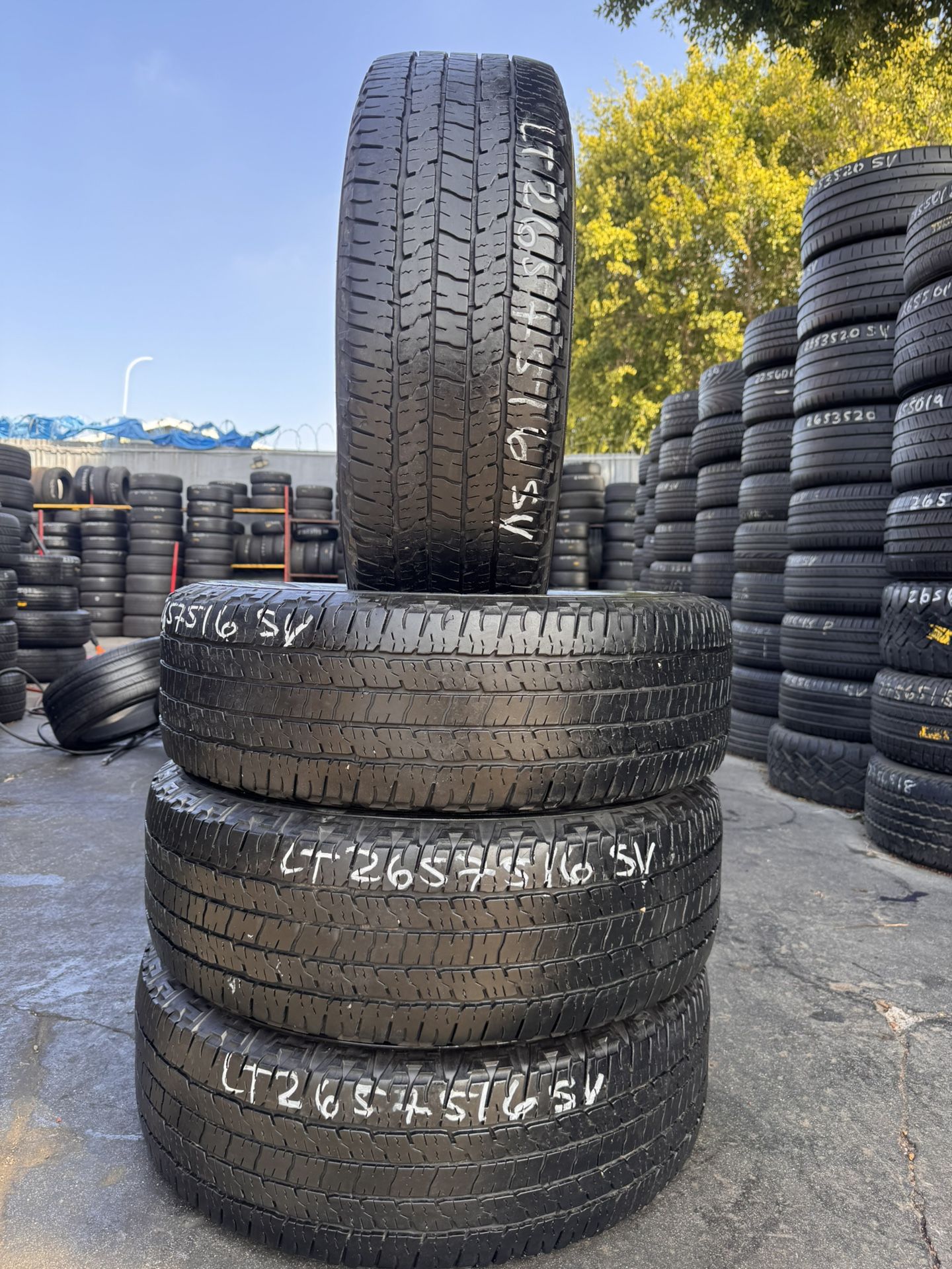 LT265/75/16 Goodyear Wrangler Used