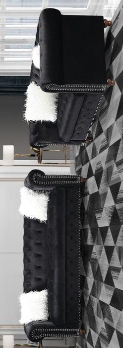 MILAN 2PC SOFA AND LOVESEAT BLACK
