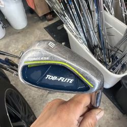 Top Flite Stainless Wedge Iron Stock Steel Shaft Neon Green Navy Blue Right Hand