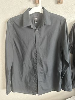 H&M Slim Fit Black Button Up 