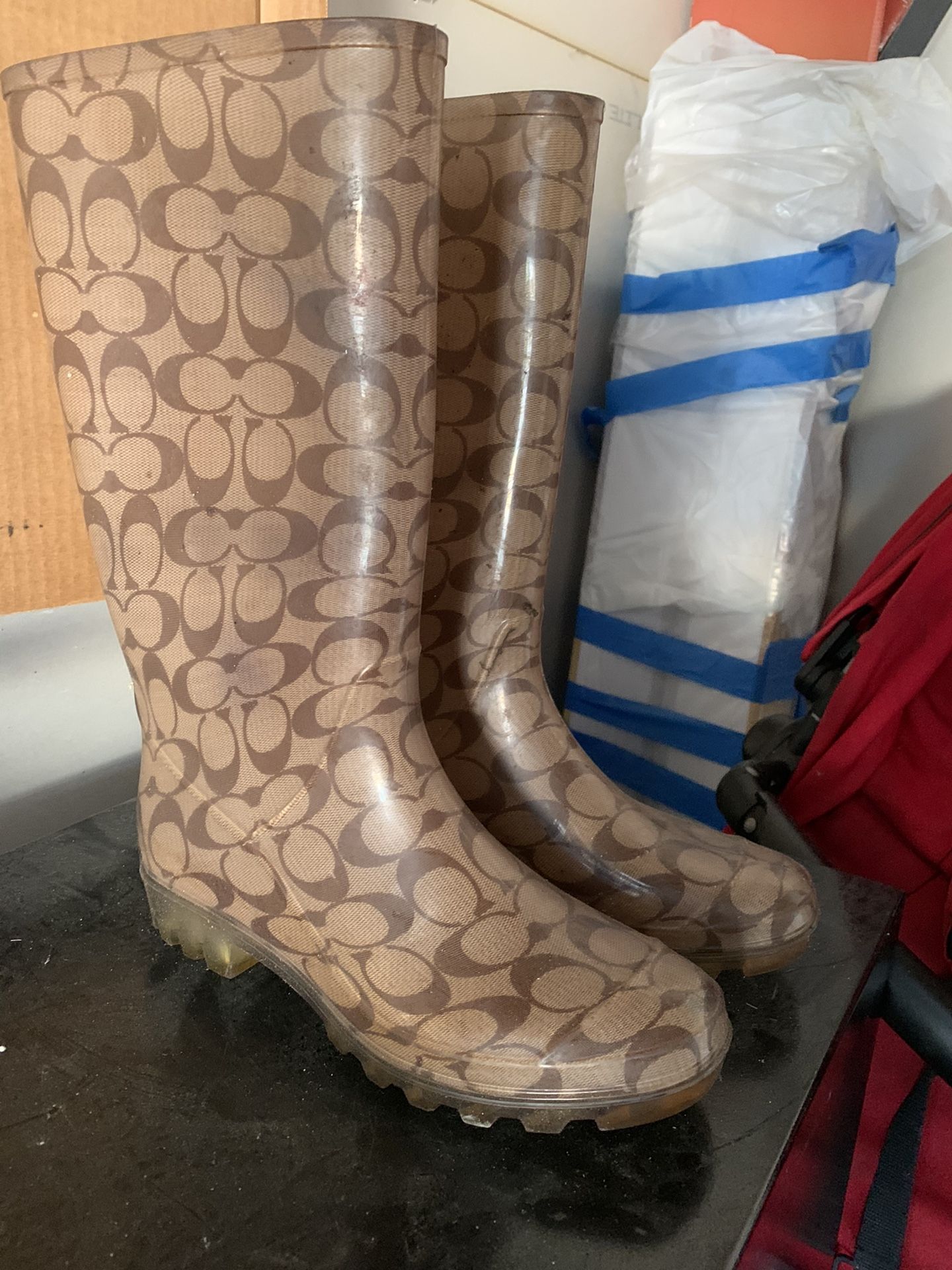 Coach authentic rain boots