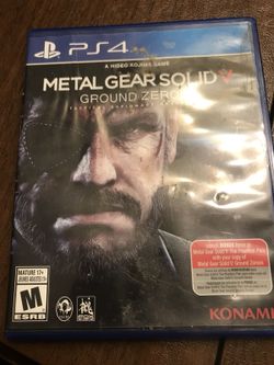 Meta gear solid 5 ground zero PS4