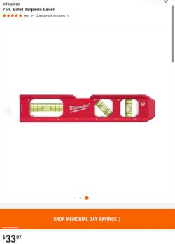 Milwaukee 7 in. Billet Torpedo Level