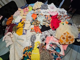 Baby Girl toddler clothes outfit shoes lot