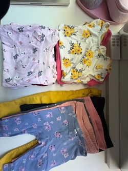 Baby Girl Clothing Bundle Mixed Tops and Pants 12m