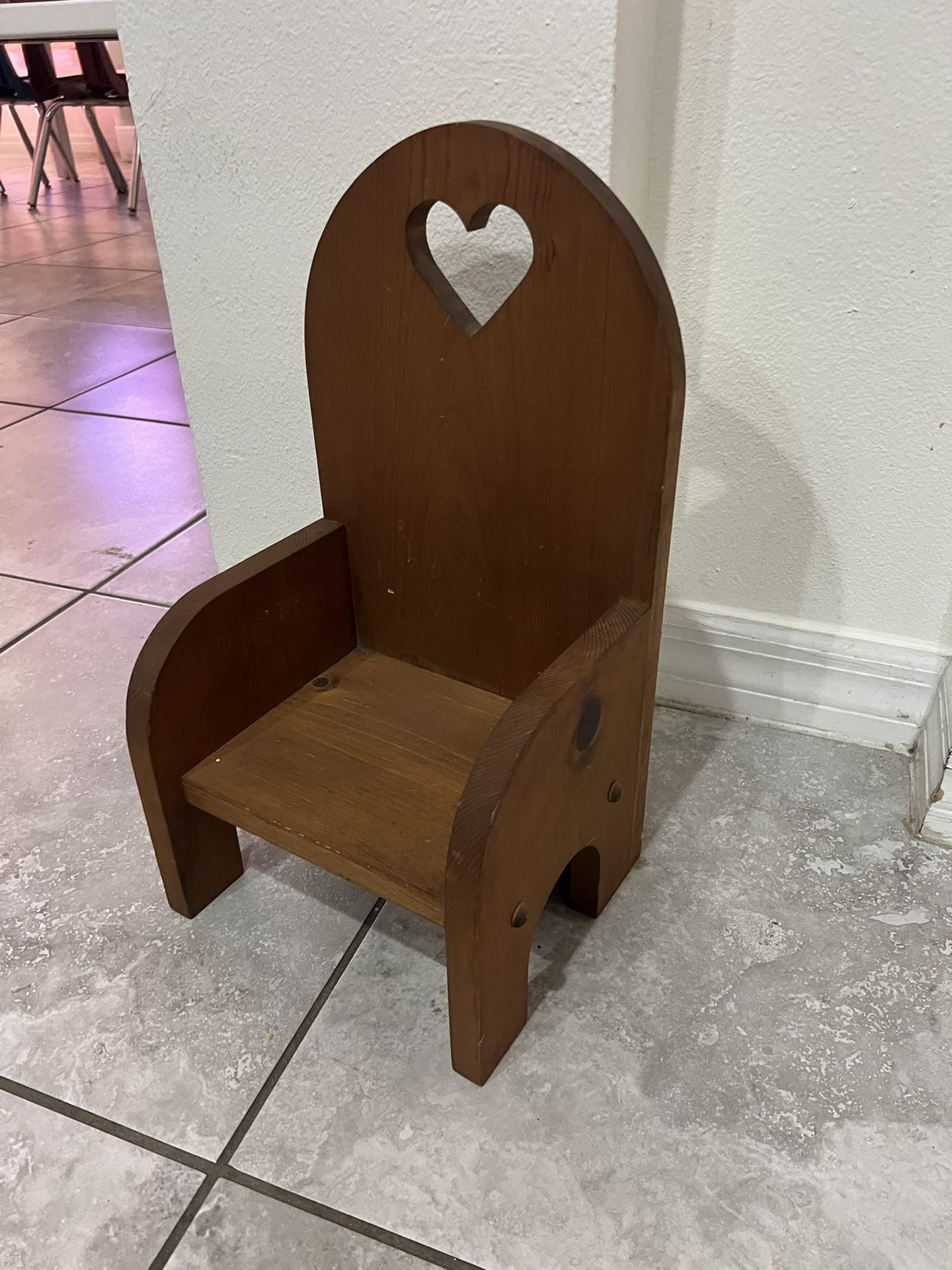 Kids Baby Wood Chair / Silla Madera Niña