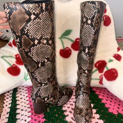 Snake Print Boots