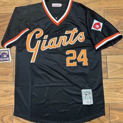 San Francisco Giants Black 24 Mays