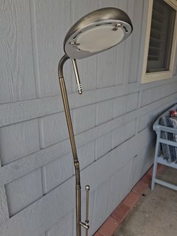Brushed Nickel Gooseneck Floor Lamp