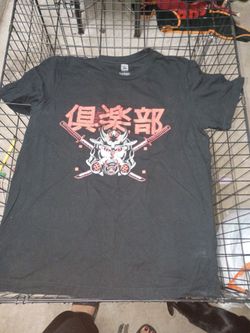 Black Graphic T-Shirt Japanese Samurai Design