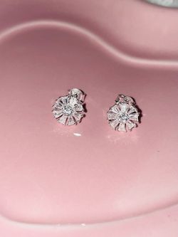 Arete Flor Plata .925