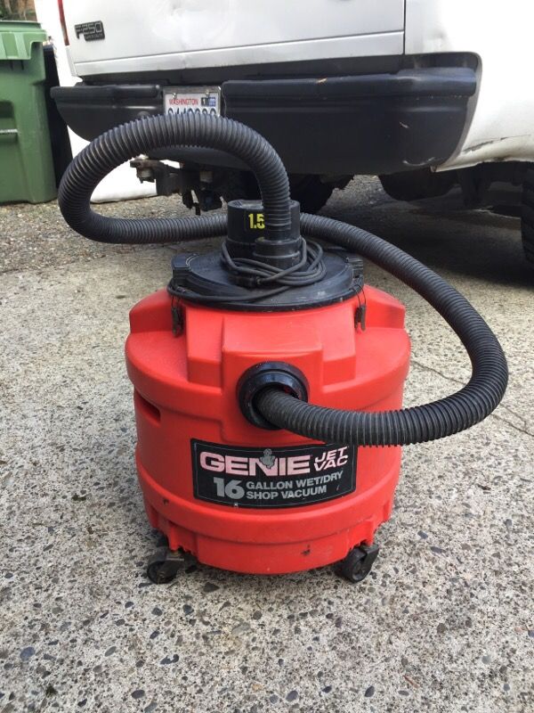 16 gallon shop vac wet dry jet vac genie