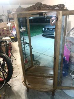 Solid oak trophy case