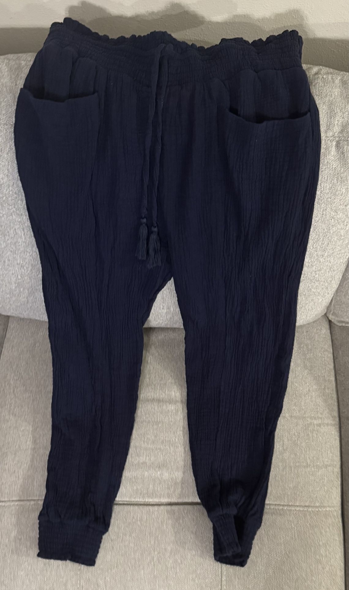 Adult Boho Navy Blue Pants Size XL Just $5