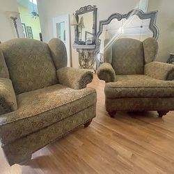 2 WINGBACK ACCENT CHAIRS