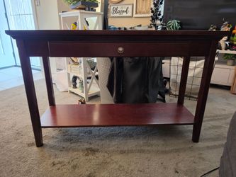 Mahogany 2 Tier Wood Table Console