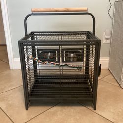 Bird Travel Carrier Cage for Parrots Conures Lovebird Cockatiel Parakeets Black. Brand New VIVOHOME 19 Inch Wrought Iron