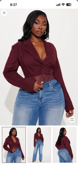 Burgundy blazer