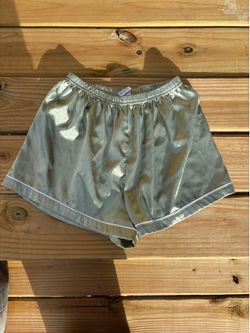 Green silk longe wear shorts