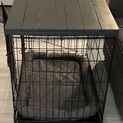 Dog Crate with Top and Cushion 