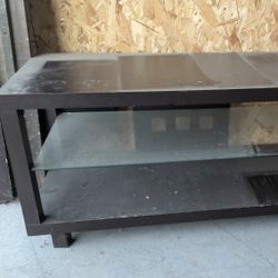 TV Stand w/ Tempered Glass Shelf