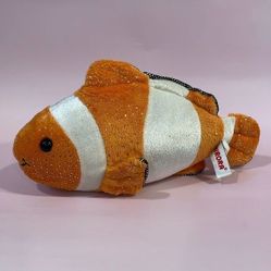 Aurora World Sea Sparkles Plush Coral Clown Fish Excellent Used Condition 9” 