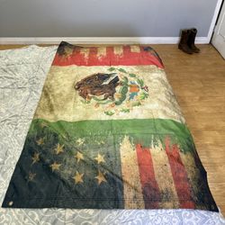 Mexican American Flag 3x5 Feet