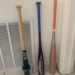 3 Baseball Bats Marucci Training. COMBAT & Demarini voodoo One $80/each 