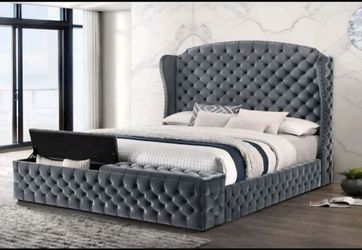 Queen Size Bed Frame Color Black Or Grey