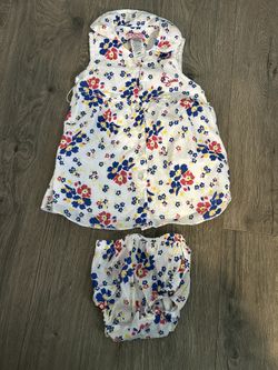 Vintage BABY GUESS Floral Print Top And Bottoms 2 Piece Outfit 18M