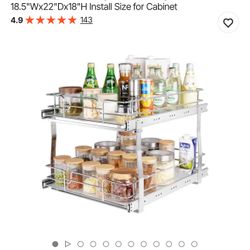 VEVOR 2 Tier 17"Wx21"Dx15"H Pull Out Cabinet 