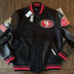 San Francisco 49ers Varsity Wool Leather Jacket 