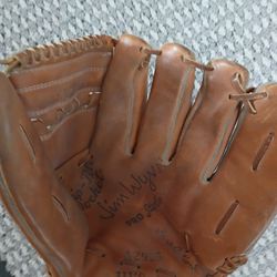 Vintage Jim Wynn Leather Baseball Glove Pro Style 