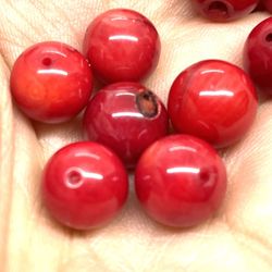 Lot Of Genuine 9mm Coral Beads