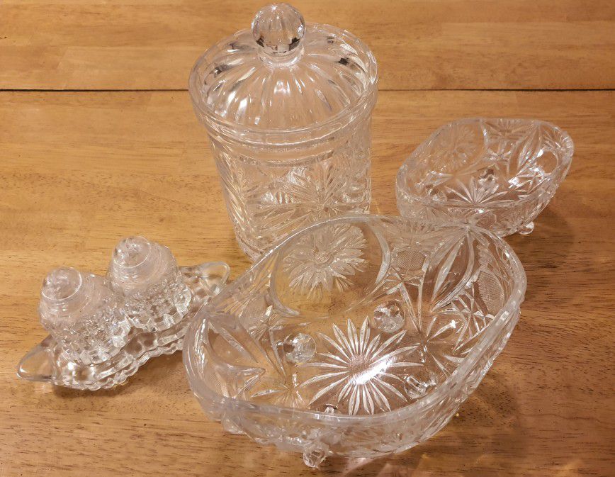 Crystal Candy Dishes And Jar