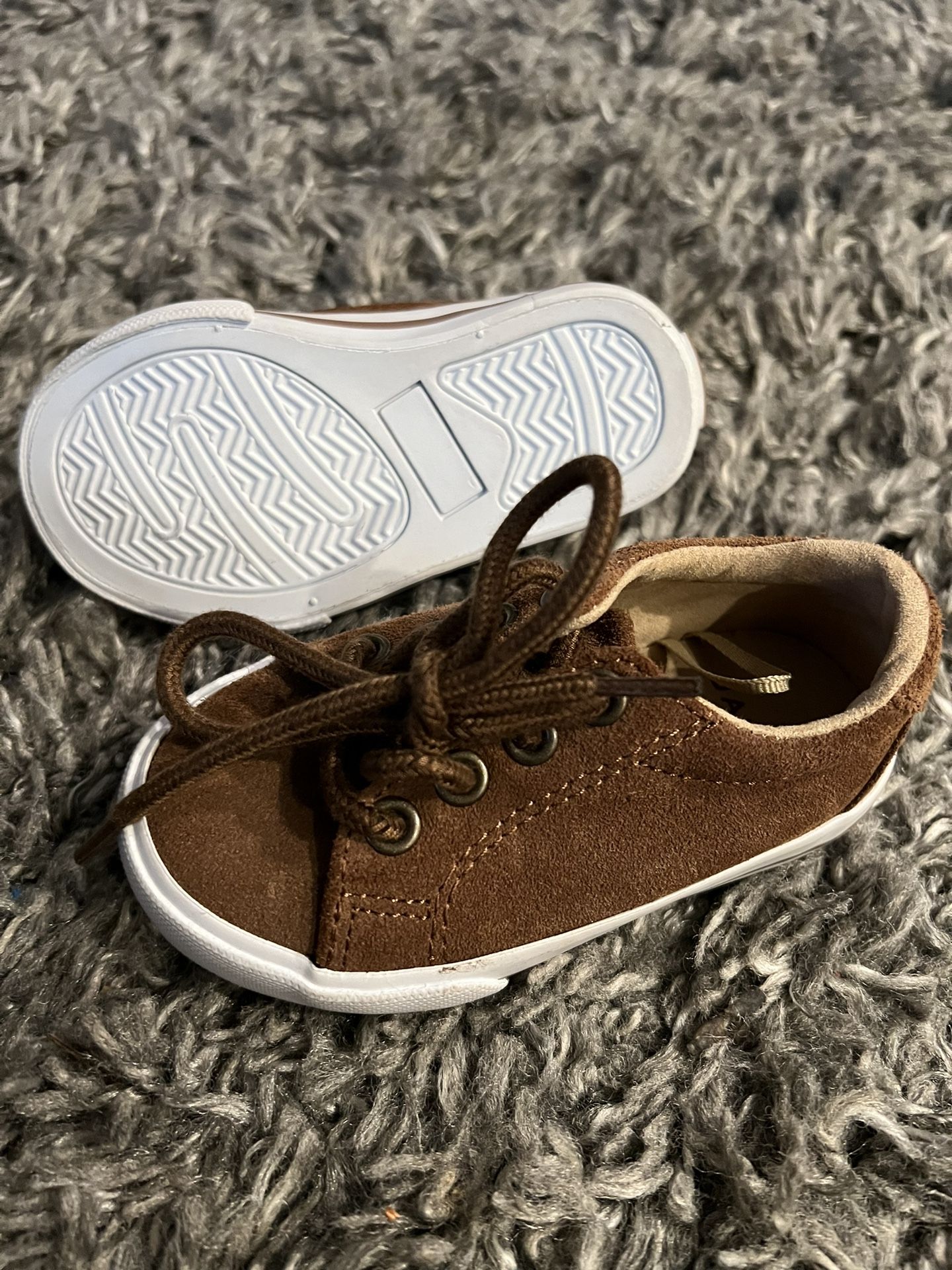 New Janie And Jack Neutral Tie Shoes