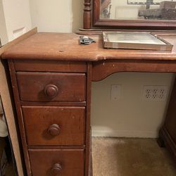 Antique Sturdy Wood Dresser