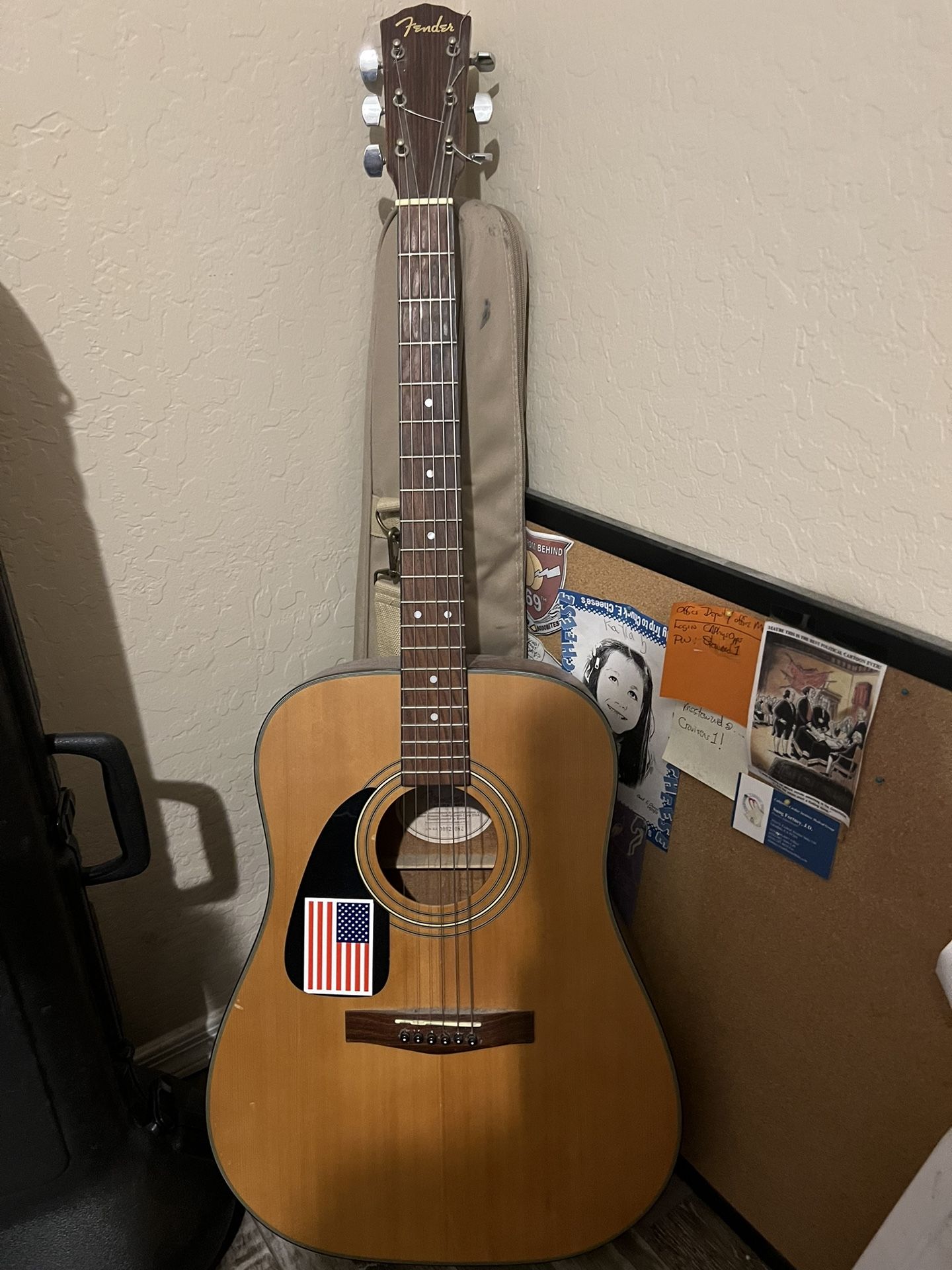 Left Handed Fender Acoustic Guitar