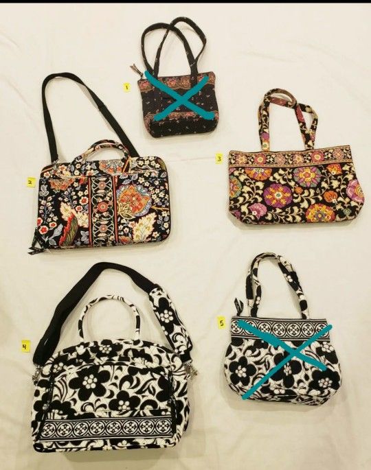 3 Vera Bradley Bags  (5 Lot), Will Sell Separately 