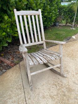 BIG teak wood rocking chair