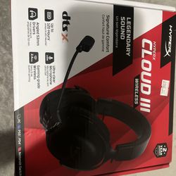 3 Day Used Hyper X Cloud 3 Gaming Wireless Headset
