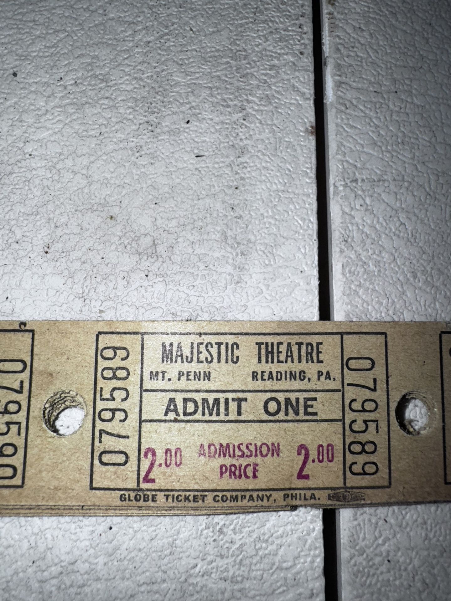 Majestic Theater Mt.penn Reading Pa Ticket Bundle