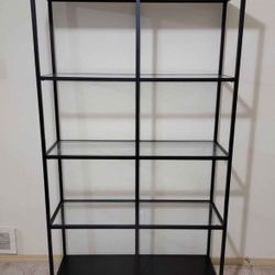 Ikea VITTSJO Glass Shelving Unit 