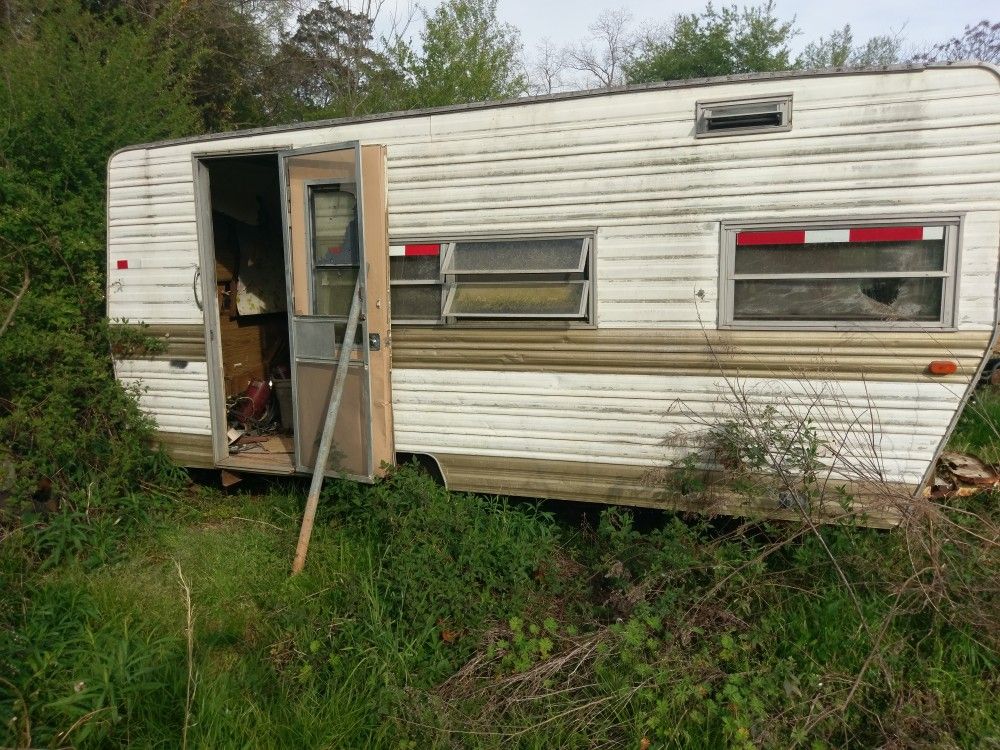 Pull-behind camper needs work where bathroom was tradeAr15