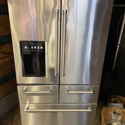 5 doors stainless steel refrigerator