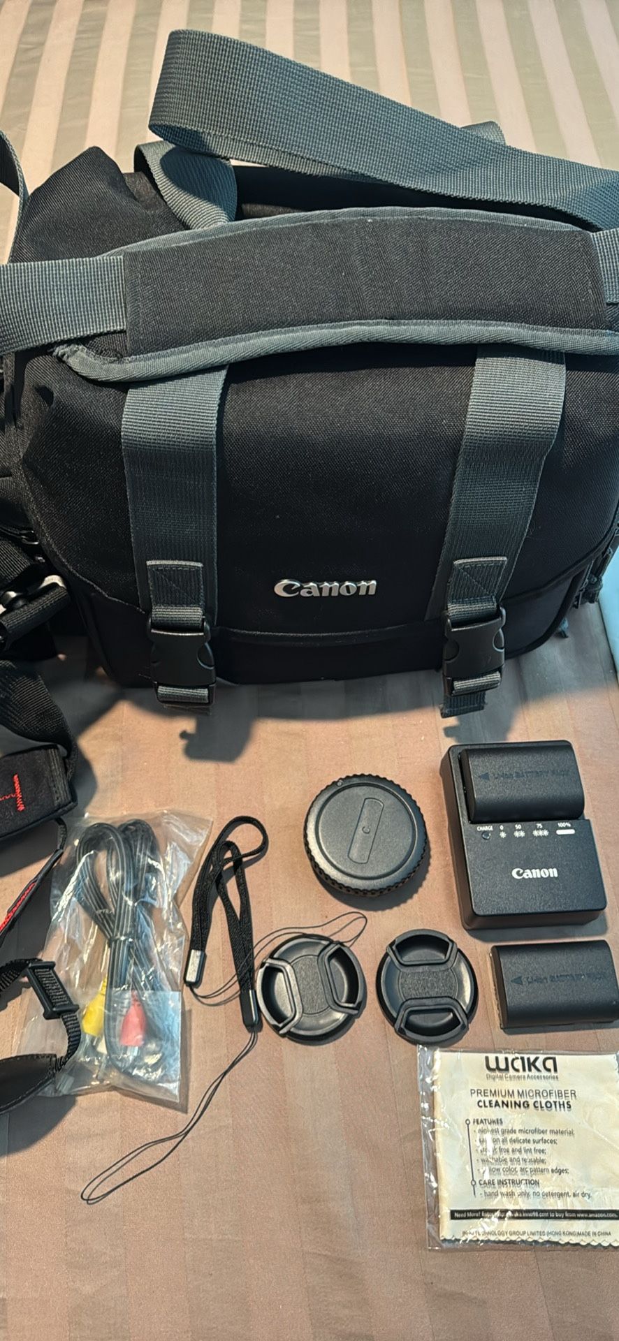 Canon Black Camera Bag With Accessories