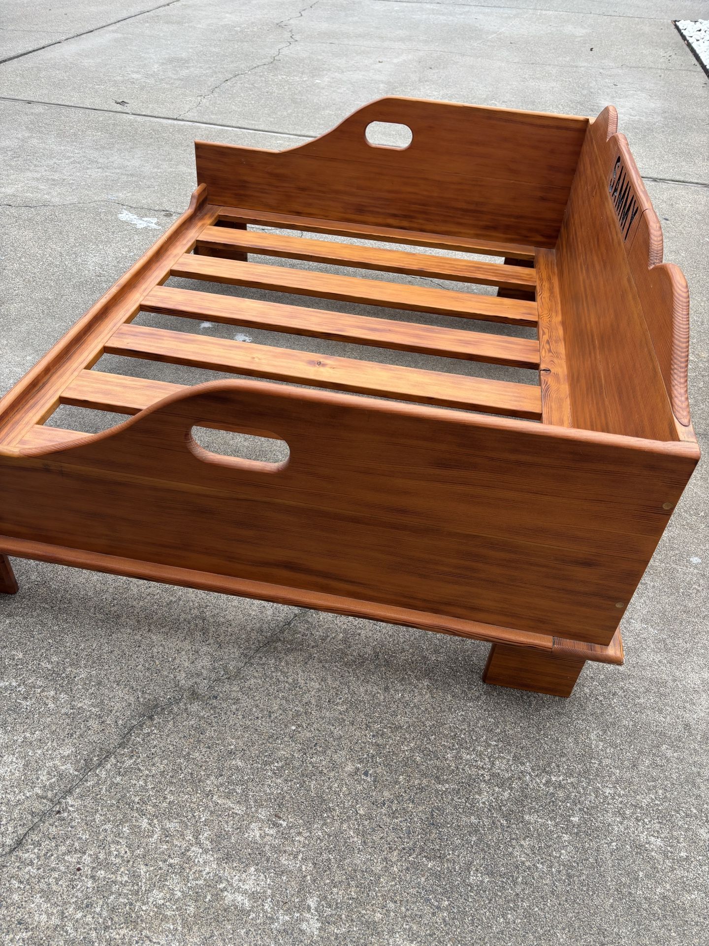 Walnut Wood Frame Dog bed
