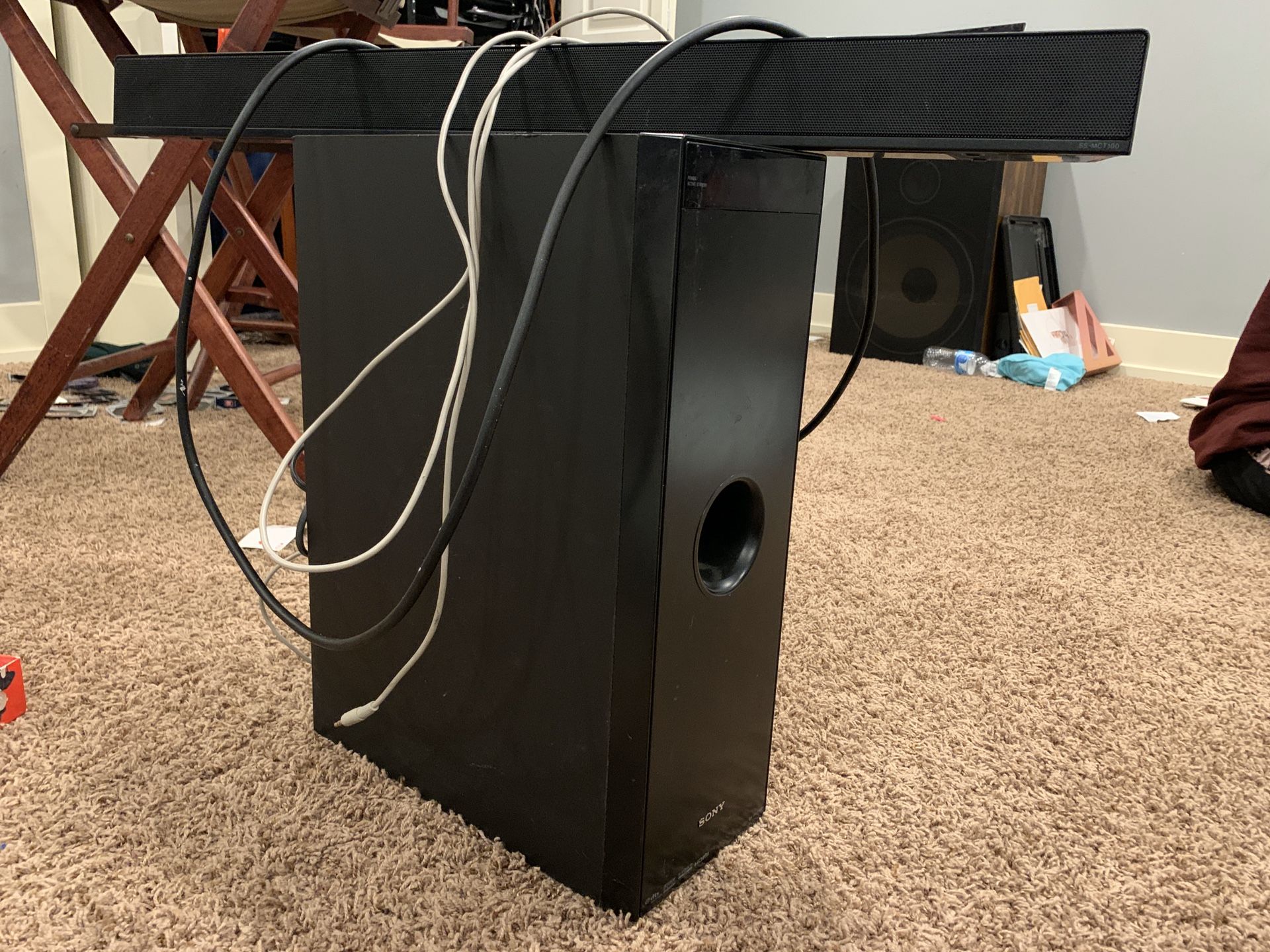 Sony SA WCT100 Subwoofer and Soundbar for Sale in Chicago, IL OfferUp