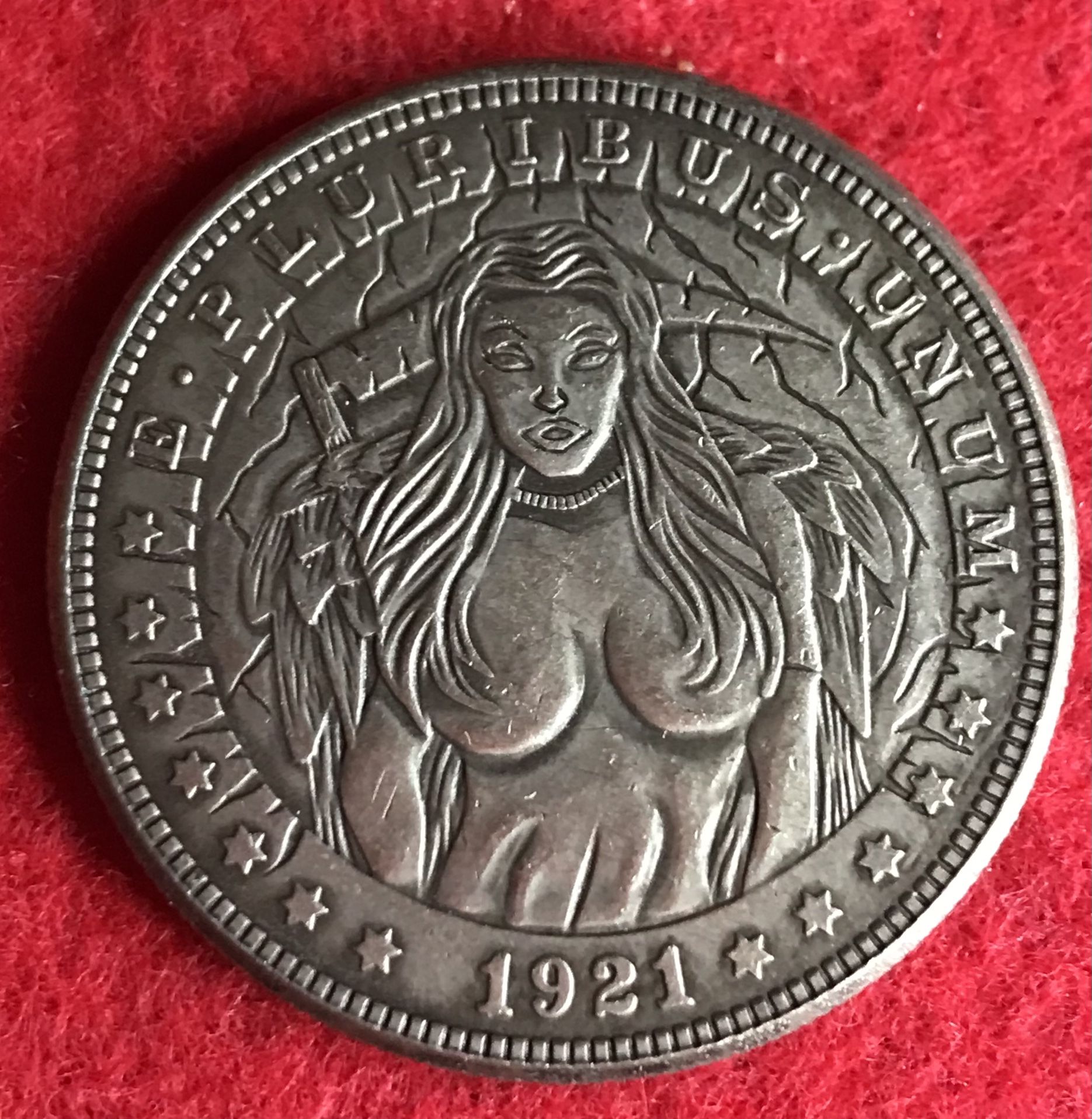 Lady Death Coin. First $20 Offer Automatically Accepted. Shipped Same Day