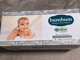 Bumbum Luxury Skincare Diapers Size 1 – 82 Count